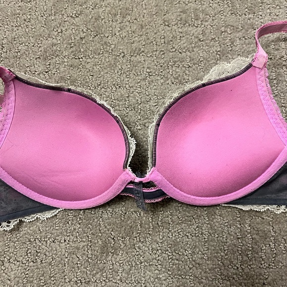 Victorias Secret Dream Angels Push Up Bra Lace Pink Blue 32B. - Picture 4 of 4